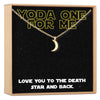 Space and Galaxy Crescent Moon Pendant Necklace