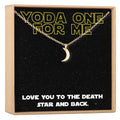 Space and Galaxy Crescent Moon Pendant Necklace by Dear Ava
