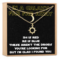 Space and Galaxy Sun and Moon Pendants Necklace Set by Dear Ava