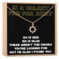 Space and Galaxy Sun Pendant Necklace by Dear Ava