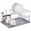 Space Saving Stainless Steel Chrome Dish Rack - Assorted Styles by DailySale