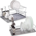 Space Saving Stainless Steel Chrome Dish Rack - Assorted Styles by DailySale