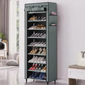 Spacious 9-Grid Non-Woven Fabric Alloy Structure Wardrobe with Dust Cover by DailySale