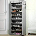 Spacious 9-Grid Non-Woven Fabric Alloy Structure Wardrobe with Dust Cover by DailySale