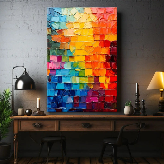 Spectrum Mosaic Wall Art by Tailored Canvases