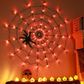Spider Web Light with Hairy Spider 70LED Battery Powered Remote Control 8 Lighting Modes by DailySale