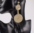 Spiral Wire Wrapping Double Circle Drop Earrings Earrings by Duma Mbili LLC