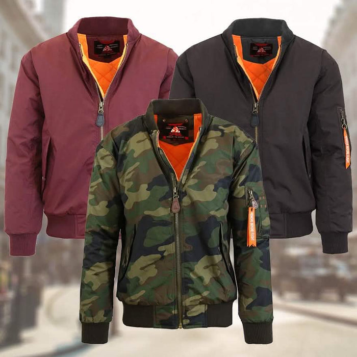 Spire by Galaxy Men's Heavyweight MA-1 Bomber Jacket by DailySale