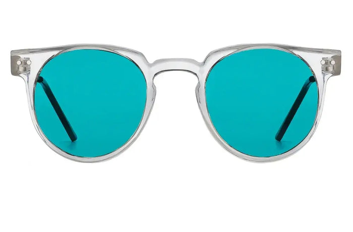 Spitfire Teddy Boy Sunglasses - Clear/Turquoise by Swell-O-Phonic
