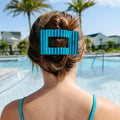 Splash Zone Large Flat Rectangle Hair Clip by TELETIES