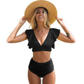 Sporlike Women Ruffle High Waist Swimsuit by DailySale