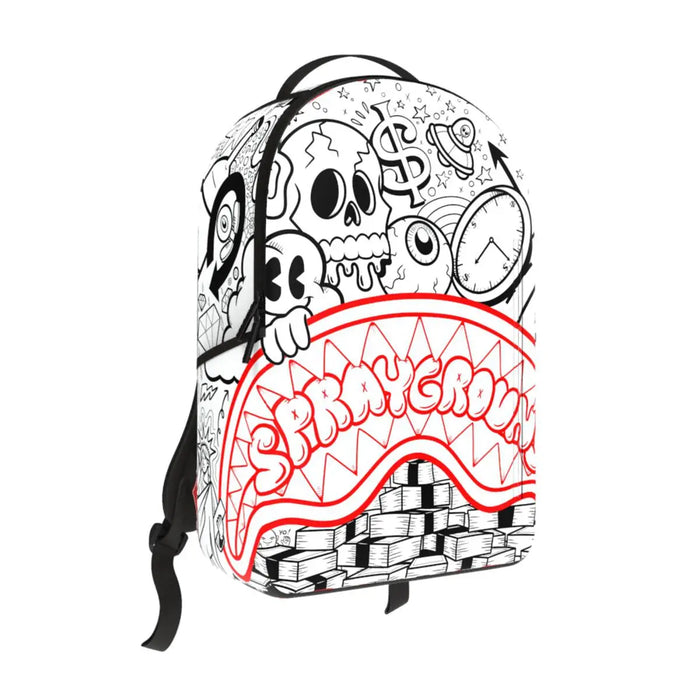 Sprayground Accidental Doodle DLXSR Backpack B6335 by I-Max Fashions
