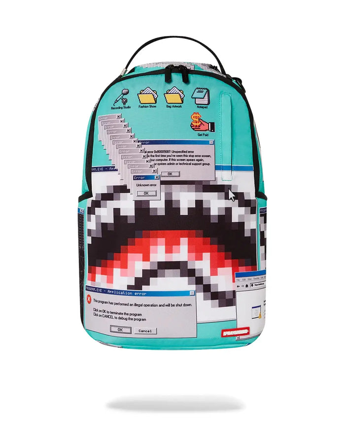 Sprayground Computer Virus Shark Backpack B6299 by I-Max Fashions