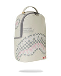 Sprayground Cream Check Shark Central DLXSV Backpack B7420 by I-Max Fashions
