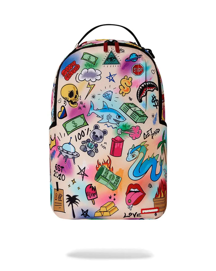 Sprayground Doodle Character Backpack B6636 by I-Max Fashions