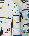 Sprayground Glitch White Check DLXVV Backpac B5465 by I-Max Fashions