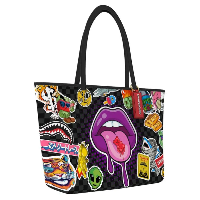 Sprayground Lips Smack Down Tote T7890 by I-Max Fashions