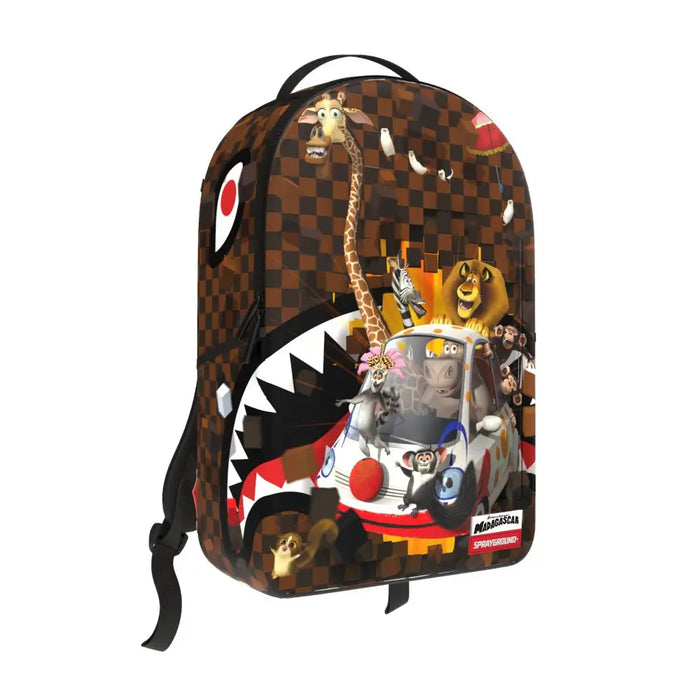 Sprayground Madagascar Checker Smash DLXSV Backpack B7681 by I-Max Fashions