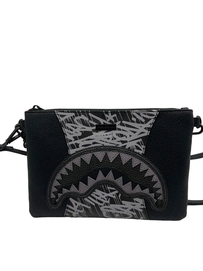 Sprayground Midnight Raceway Graffiti Crossover Clutch With Shoulder Strap B6496 by I-Max Fashions