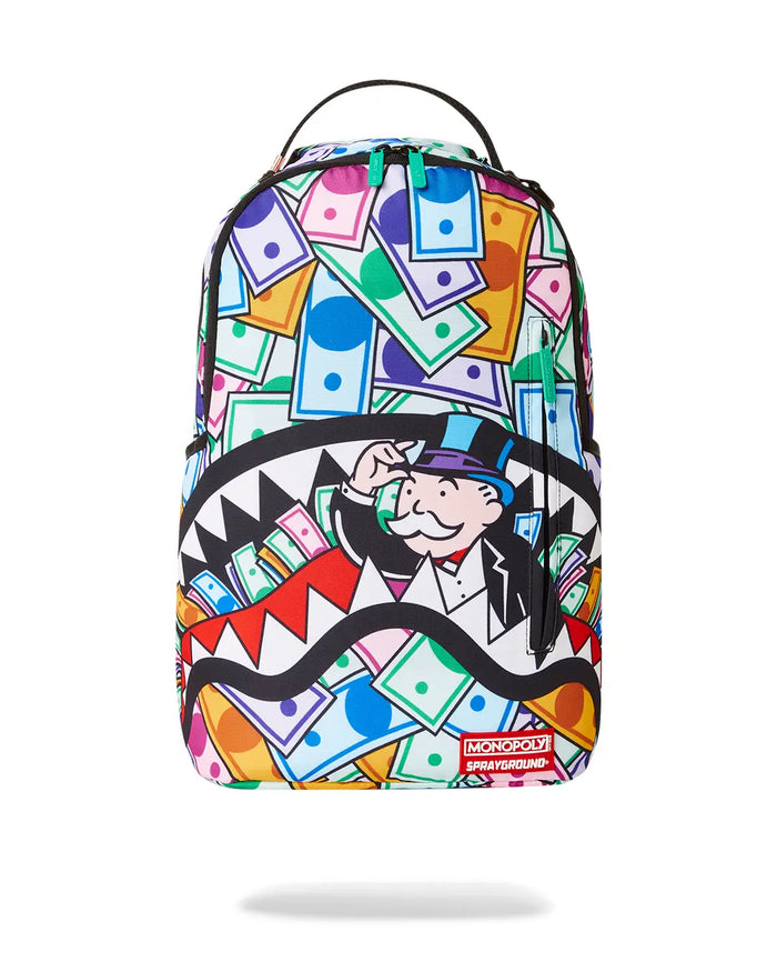 Sprayground Monopoly Money Shark 2 Backpack B5503 by I-Max Fashions