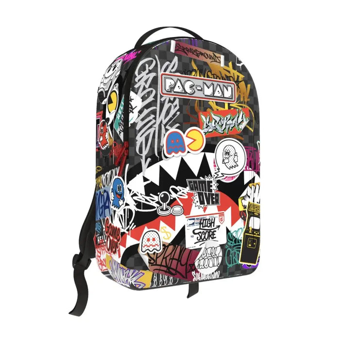 Sprayground Pacman Stickers DLXSV Backpack B7820 by I-Max Fashions