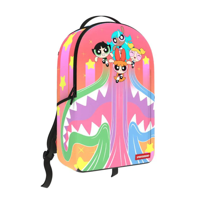 Sprayground Power Puff Girls Sharkmouth Flying Trails DLXSV Backpack B5841 by I-Max Fashions