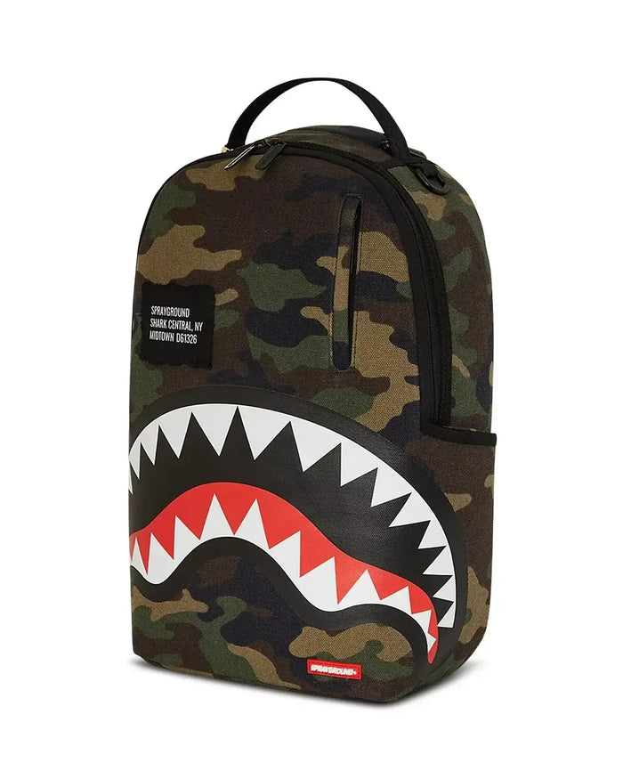 Sprayground Shark Central Camo DLXS Backpack B7163 by I-Max Fashions