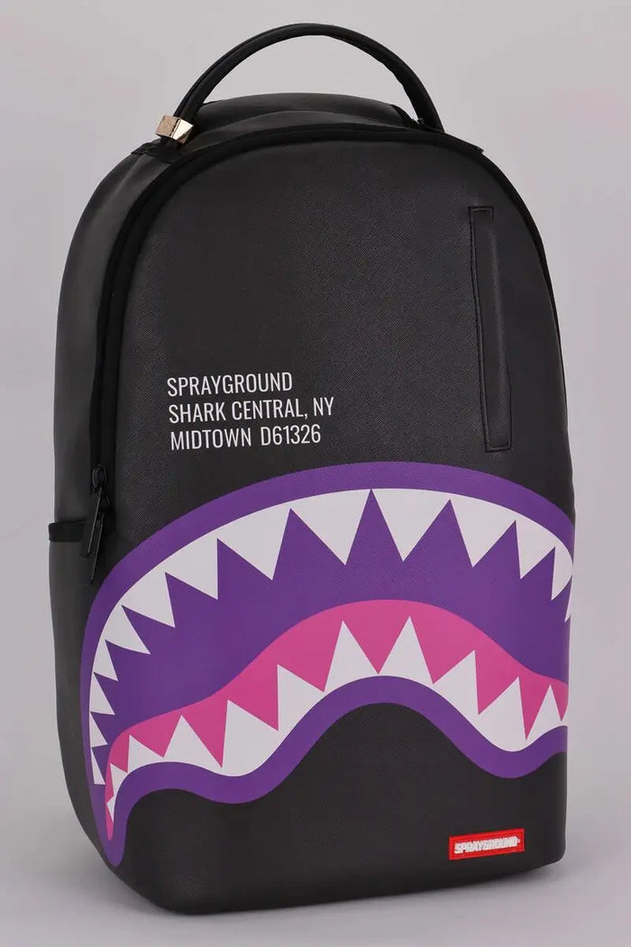 Sprayground Shark Central Purple DLXSV Backpack B6408 by I-Max Fashions