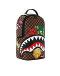 Sprayground Sharks In Paris Characters Sneakin & Peekin DLXSV Backpack B5395 by I-Max Fashions
