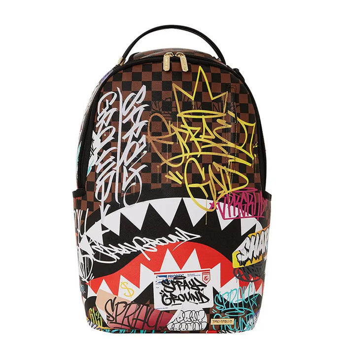 Sprayground Tagged Up Sharks In Paris DLXSV Backpack B5119 by I-Max Fashions