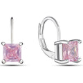 Square Cut Gemstone Leverback Earrings by DailySale