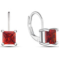 Square Cut Gemstone Leverback Earrings by DailySale
