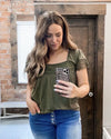 Square Neck Lace Patchwork Top