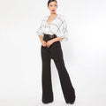 Square Print Woven Top Detailed Fashion Jumpsuit by DailySale