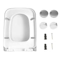 Square Toilet Seat with Grip-Tight Seat Bumpers by DailySale