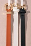 Square Western Skinny Belt