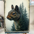 Squirrel Double Exposure Wall Art by Tailored Canvases