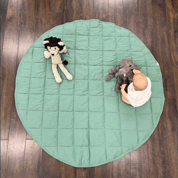 Organic Play Mat | Round | Basil Green by Finn + Emma