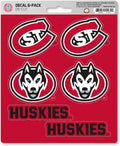 St Cloud State University Huskies 6-Piece Decal Sticker Set, 5x6 Inch Sheet, Gift for football fans for any hard surfaces around home, automotive, personal items by Fielders Choice