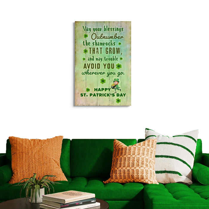 St. Patrick's Day Blessings Sign by Tailored Canvases
