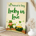 St. Patrick's Day Lucky In Love Sign by Tailored Canvases