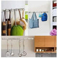 Stainless Steel 24" Wall Mounted Rack with 8 Hooks - Silver by DailySale