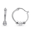 Stainless Steel Ball Hoop Earrings by DailySale
