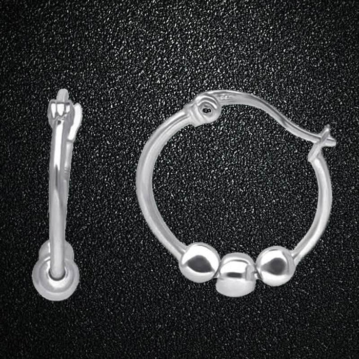 Stainless Steel Ball Hoop Earrings by DailySale