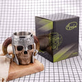 Stainless Steel Double Handle Horn Skull Beer Cup by DailySale