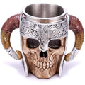 Stainless Steel Double Handle Horn Skull Beer Cup by DailySale