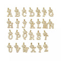 Stainless Steel Gold Overlay Hip Hop Crown A-Z Letters Necklace for Men and Women by DailySale
