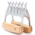 Stainless Steel Meat-Shredding Claws with Wooden Handle by DailySale