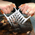 Stainless Steel Meat-Shredding Claws with Wooden Handle by DailySale
