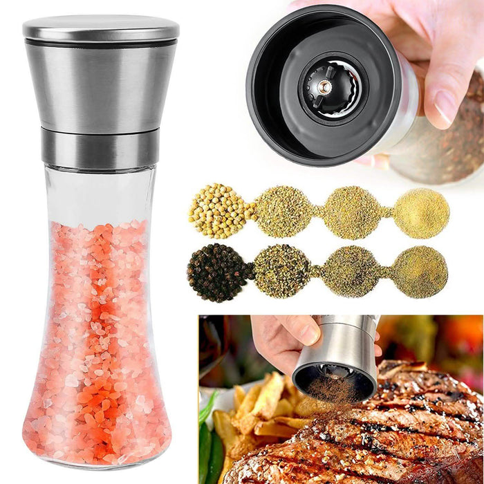 Stainless Steel Salt Pepper Grinder with Adjustable Coarseness by DailySale